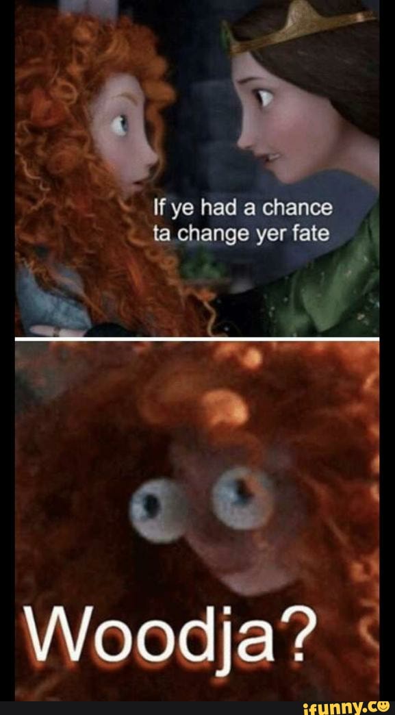 If ye had chance ta change yer fate Wooda'? - iFunny