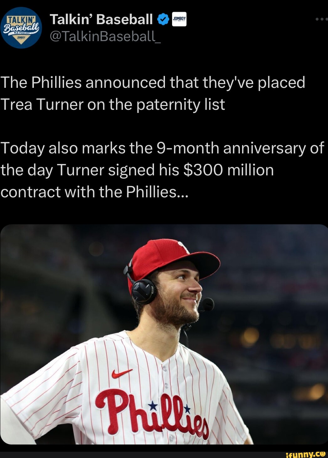 PHILLIES SIGN TREA TURNER FOR $300 MILLION!