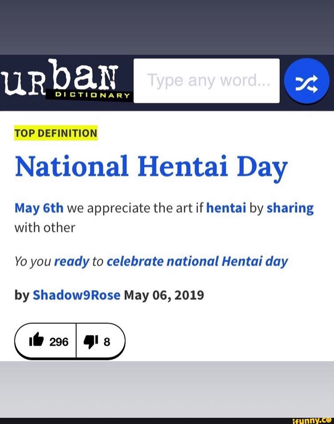 TOP DEFINITION National Hentai Day May we appreciate the art if hentai ...