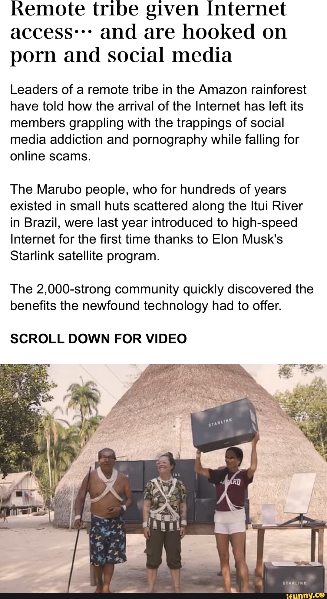 Remote tribe given Internet access::: and are hooked on porn and social  media Leaders of