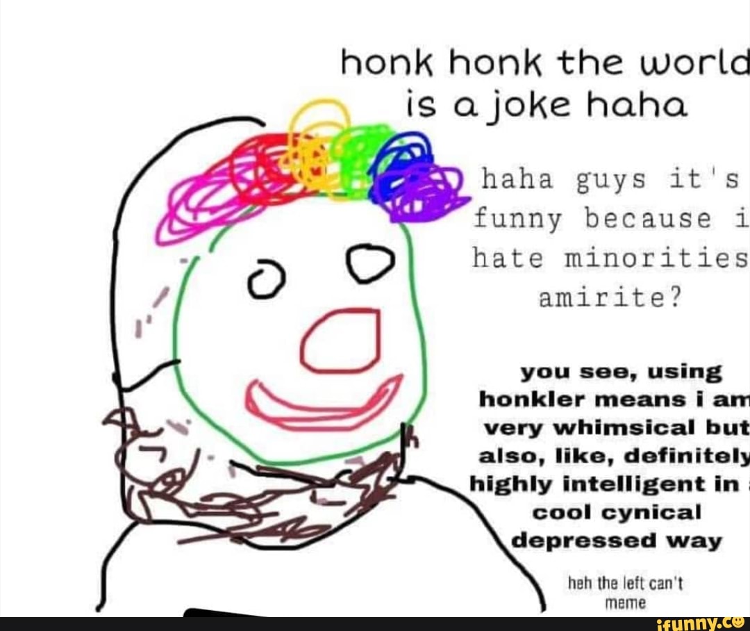 Like a joke. Clown Honk. Clussy Honk. Honk Honk Ace attorney. Honk meme.