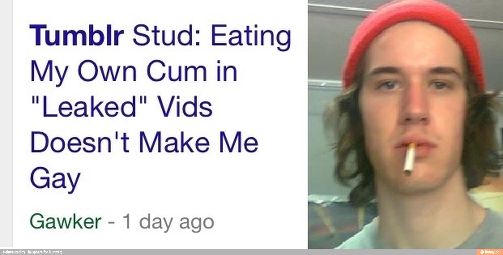Gay cum eat video