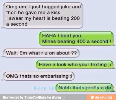 OR
TETE
Wait, Em what ru on about 77
é Have a look who your texting A
AN