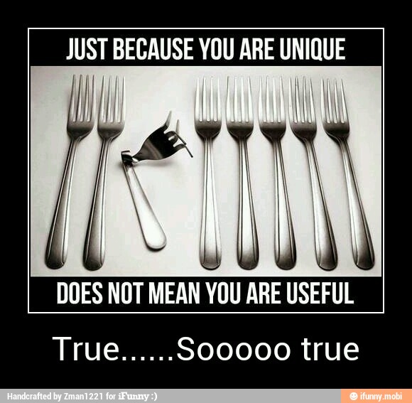 DOES NOT MEAN YOU ARE USEFUL - True......Sooooo true