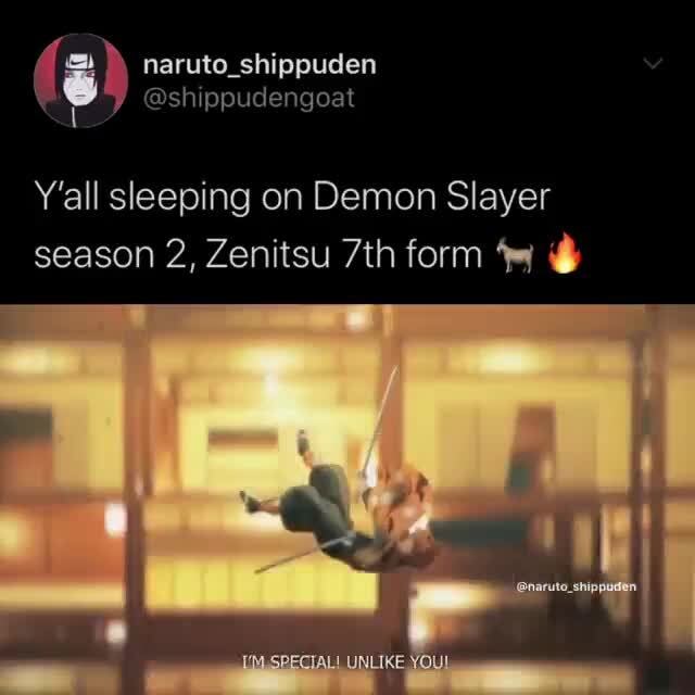 Y'all sleeping on Demon Slayer season 2, Zenitsu 7th form ...