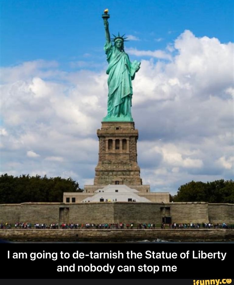 SS am going to de-tarnish the Statue of Liberty and nobody can stop me ...