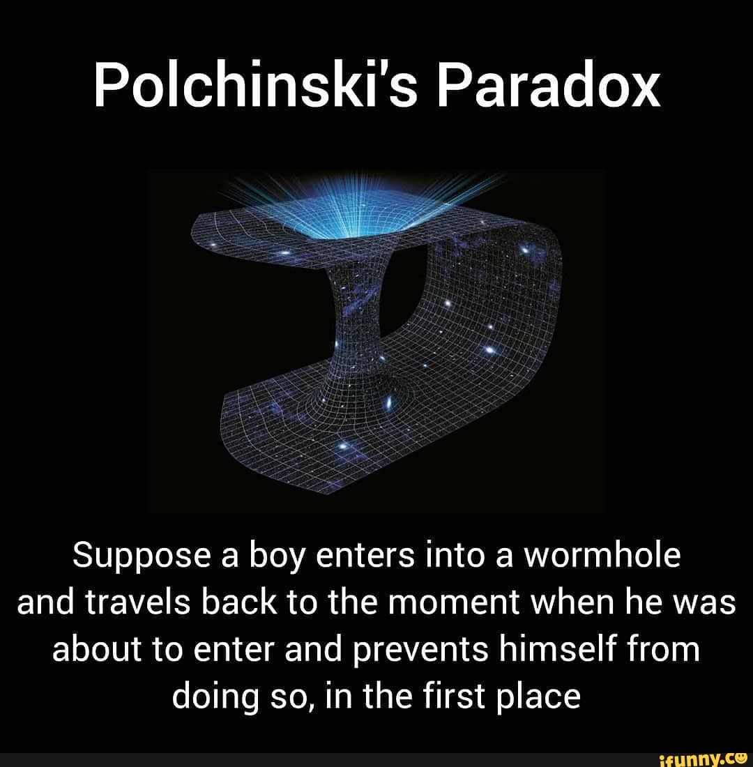 Polchinski's Paradox Suppose a boy enters into a wormhole and travels
