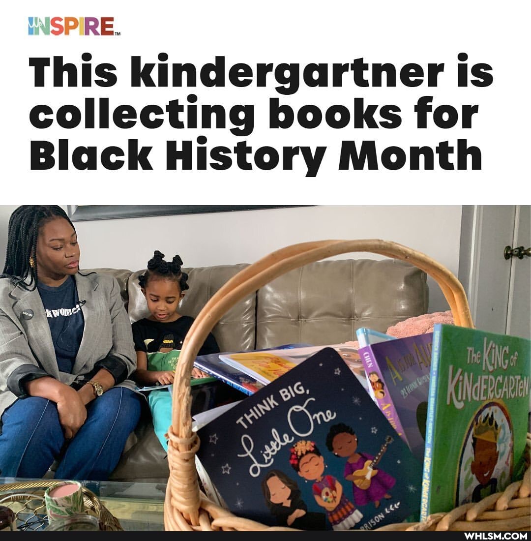 SP RE.
This kindergartner i Is collecting books for
Black History Month