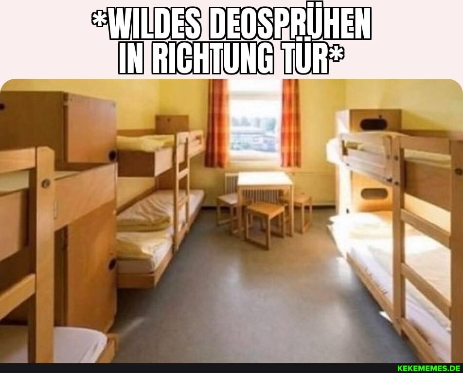 #WILDES DEOSPRÜHEN IN RICHTUNG: TÜR,
