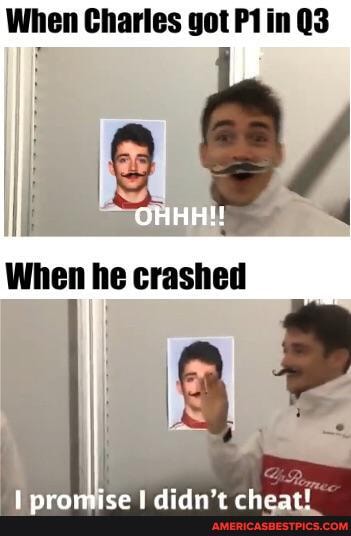 n Charles got P1in
When he crashed