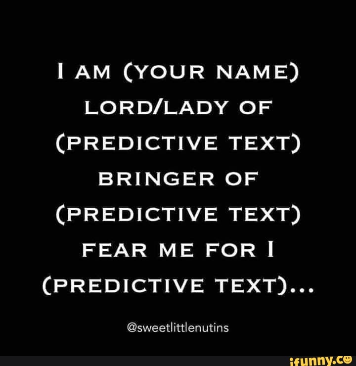 Predictive Text Game Meme
