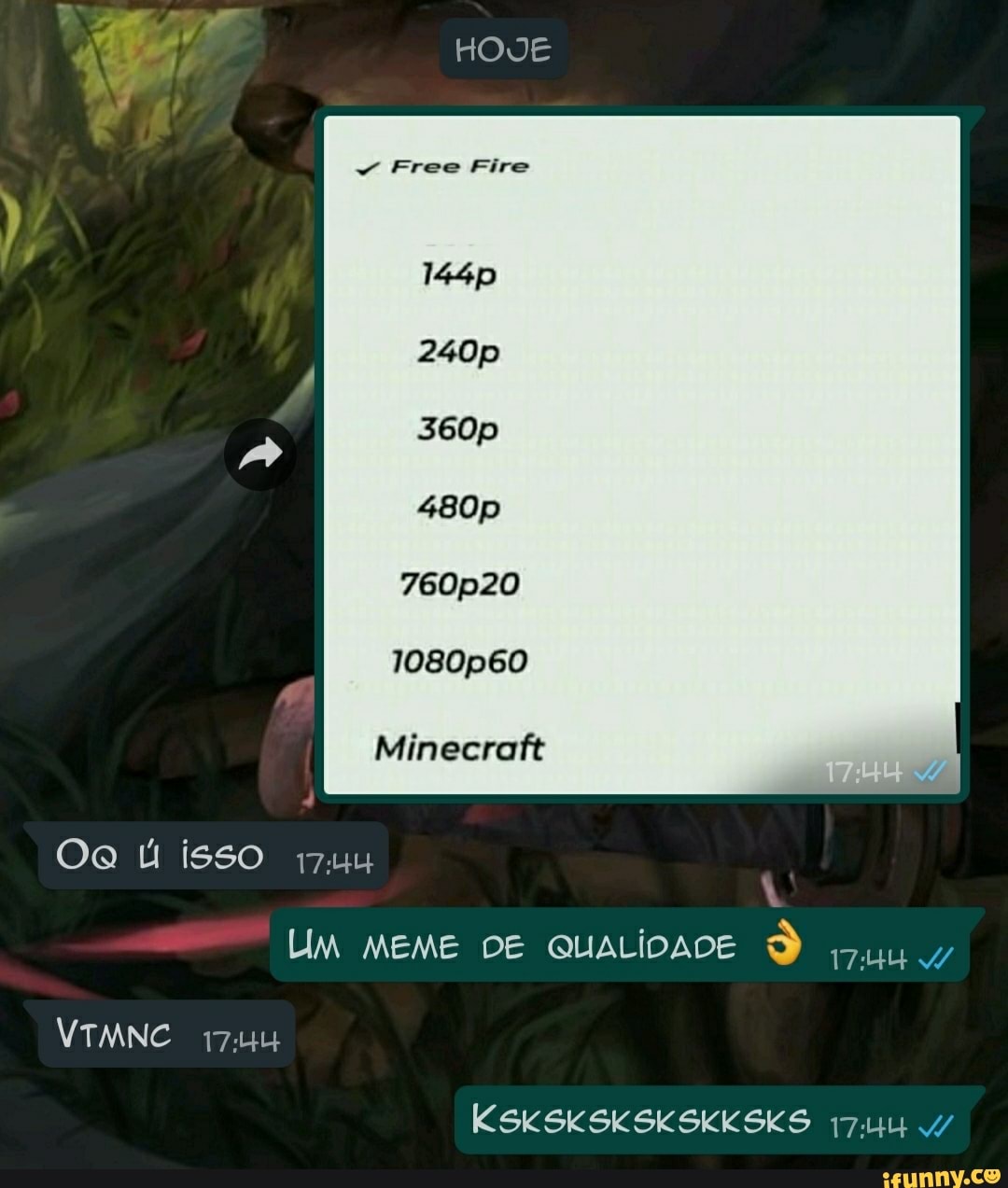 HOJE
Free Fire
LIM MEME DE QUALIDADE