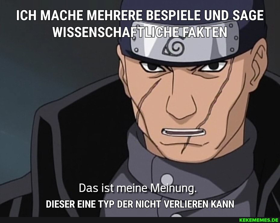 ICH MACHE MEHRERE BESPIELE UND SAGE WISSENSCHAFTEICHE FAKTEN
Das ist meine Meinung.
DIESER EINE TYP DER NICHT VERLIEREN KANN