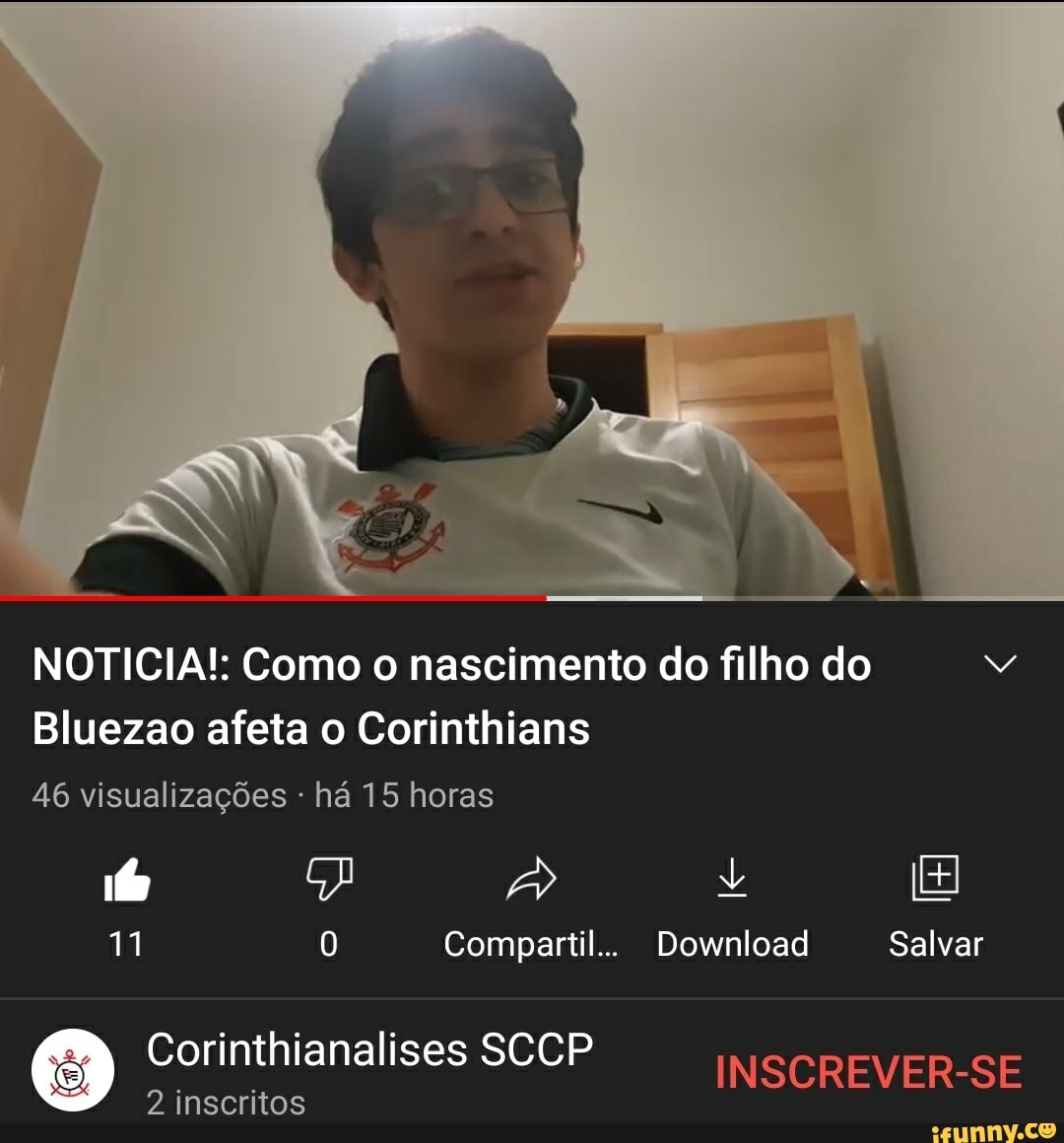 (ES)
NOTICIA!: Como o nascimento do filho do
Bluezao afeta o Corinthians
46 visualizações há 15 horas
11 Compartil.. Download Salvar
Corinthianalises SCCP INSCREVER-SE
2 inscritos