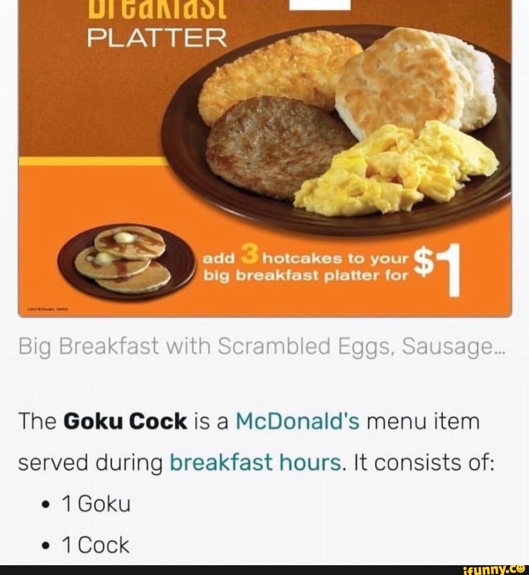 PLATTER add 3 hotcakes to your / big breakfast platter for Big