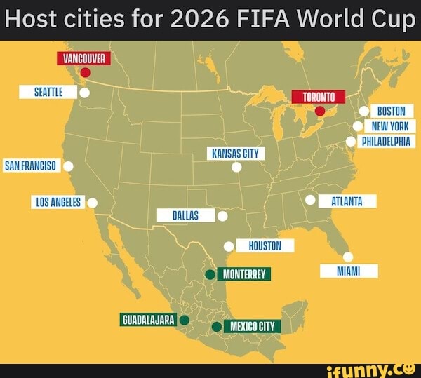 16 JUNE 2022: 2026 FIFA WORLD CUP VENUES — PublicHealthMaps