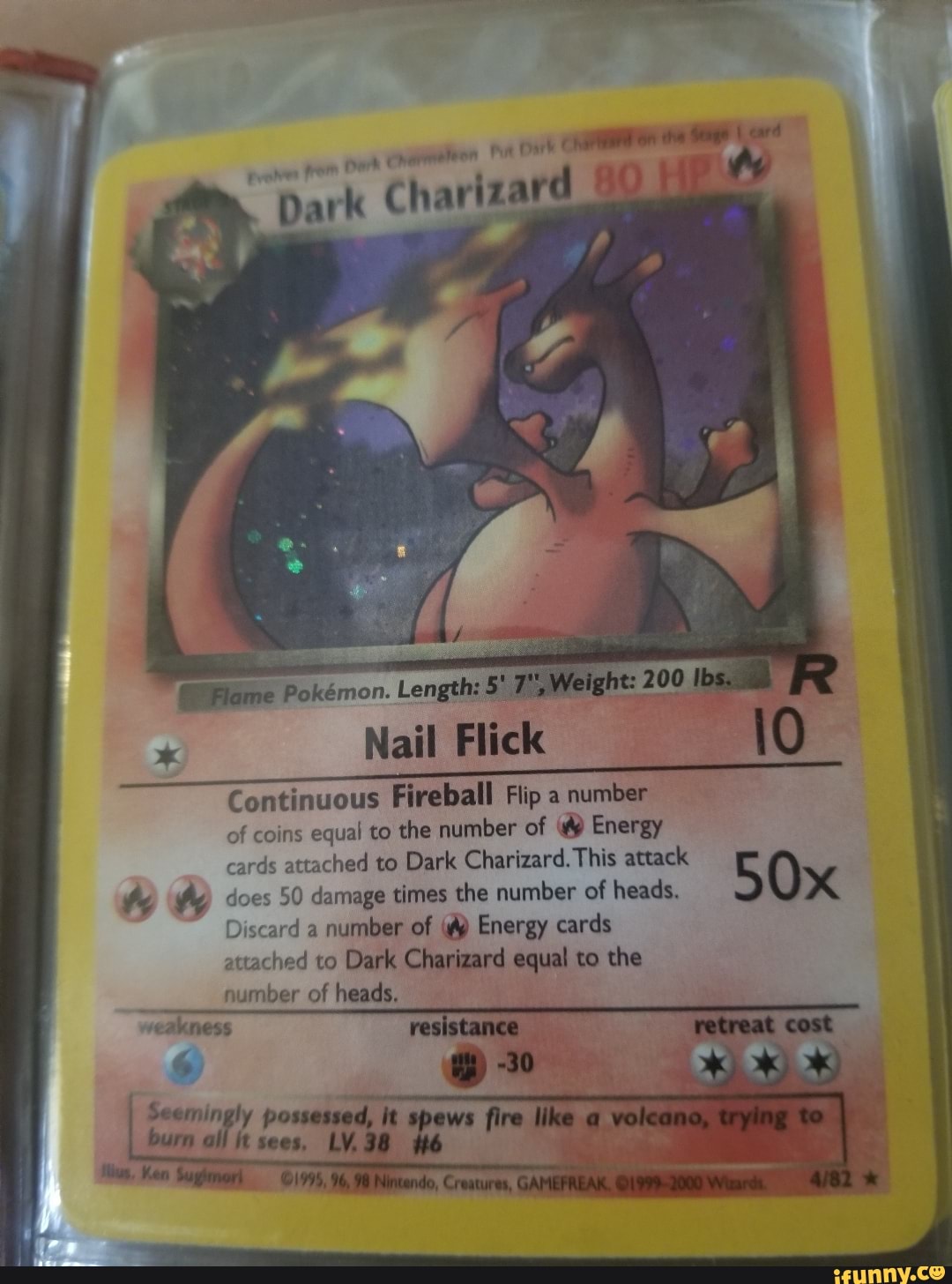 Charizard @flame Pokemon, Length: Nail Flick 200 Continuous Fireball 