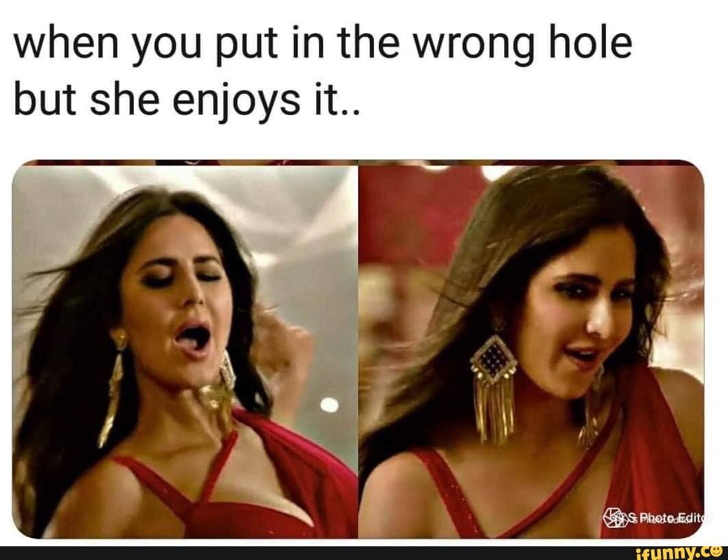 Wrong hole but she liked it