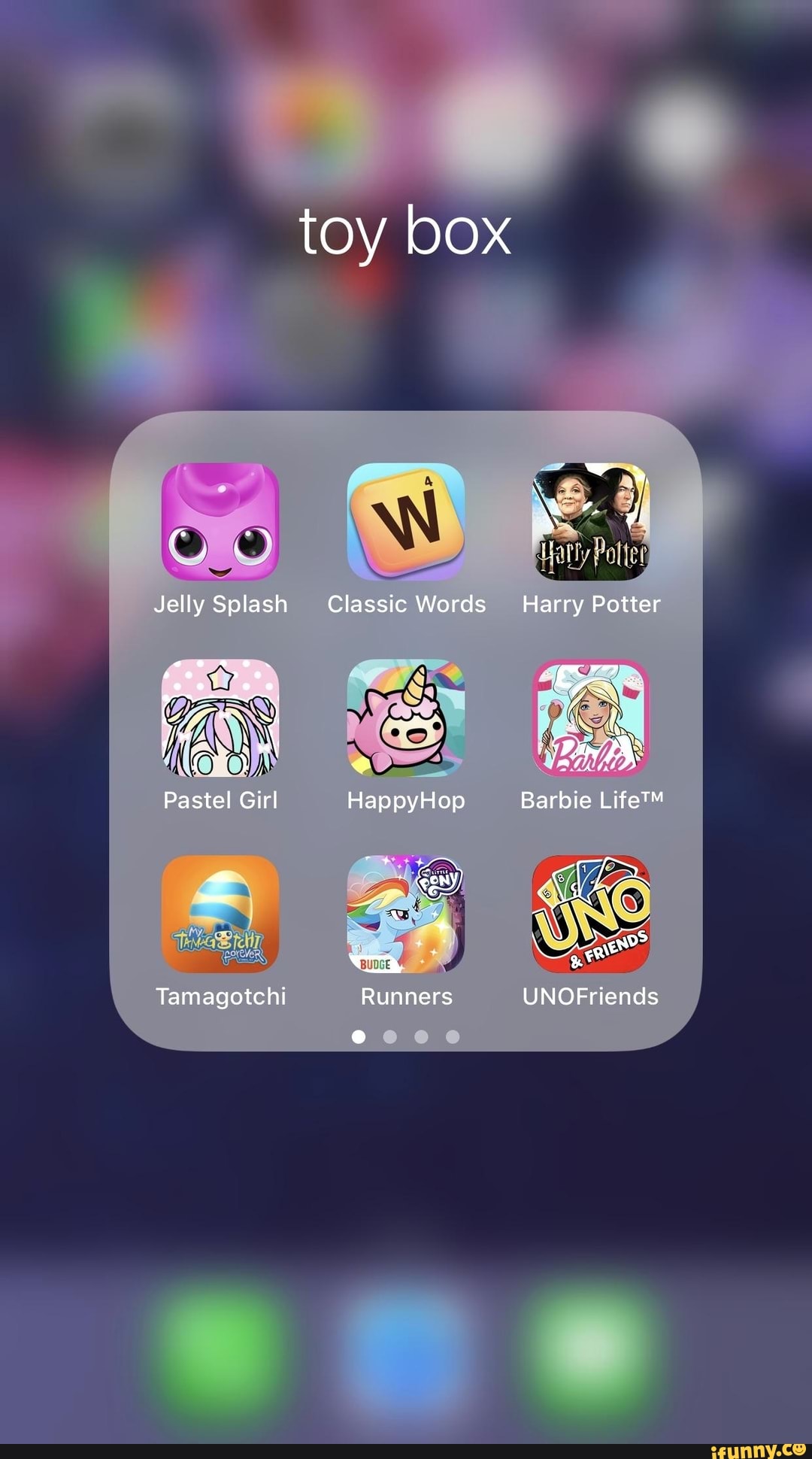 Toy box Jelly Splash Classic Words Harry Potter Pastel Girl HappyHop