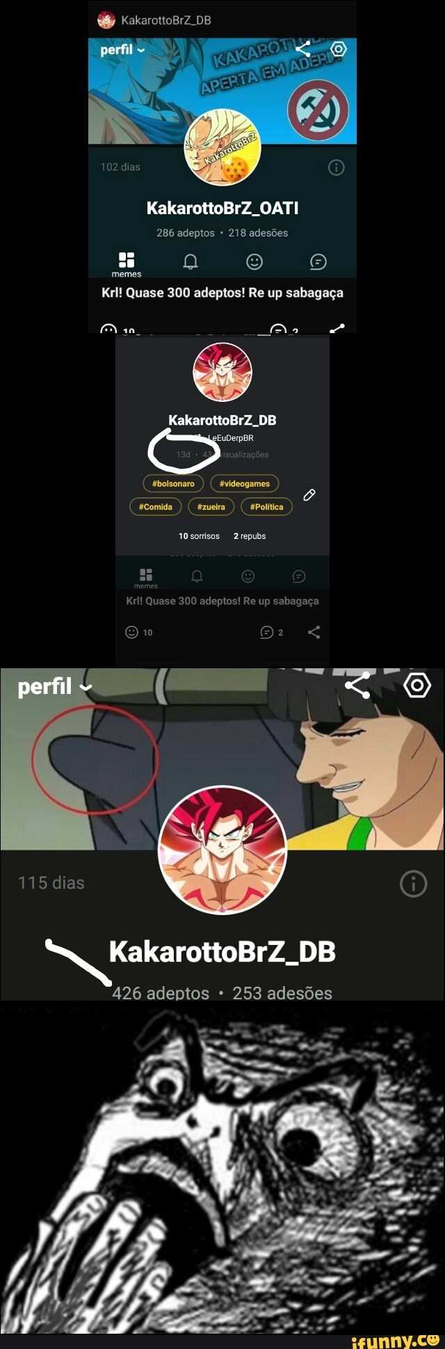 Krl! Quase 300 adeptos! Re up sabagaça