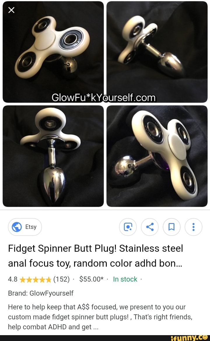 Fidget spinner butt plugs
