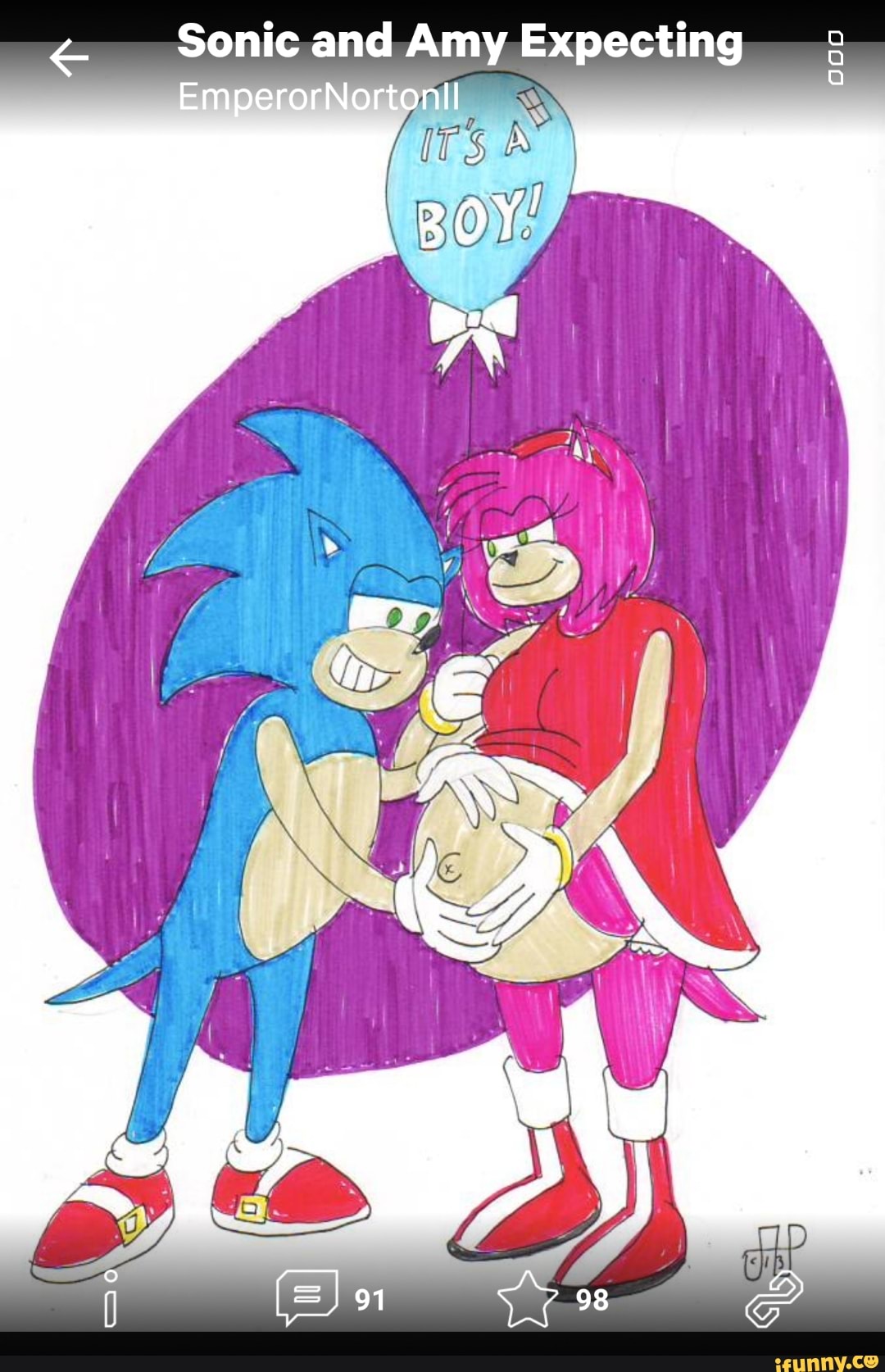 € -Sonicand Amy Expecting q
