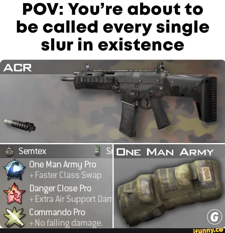 Pov You Re About To Be Called Every Single Slur In Existence Acr Semtex Stone Man