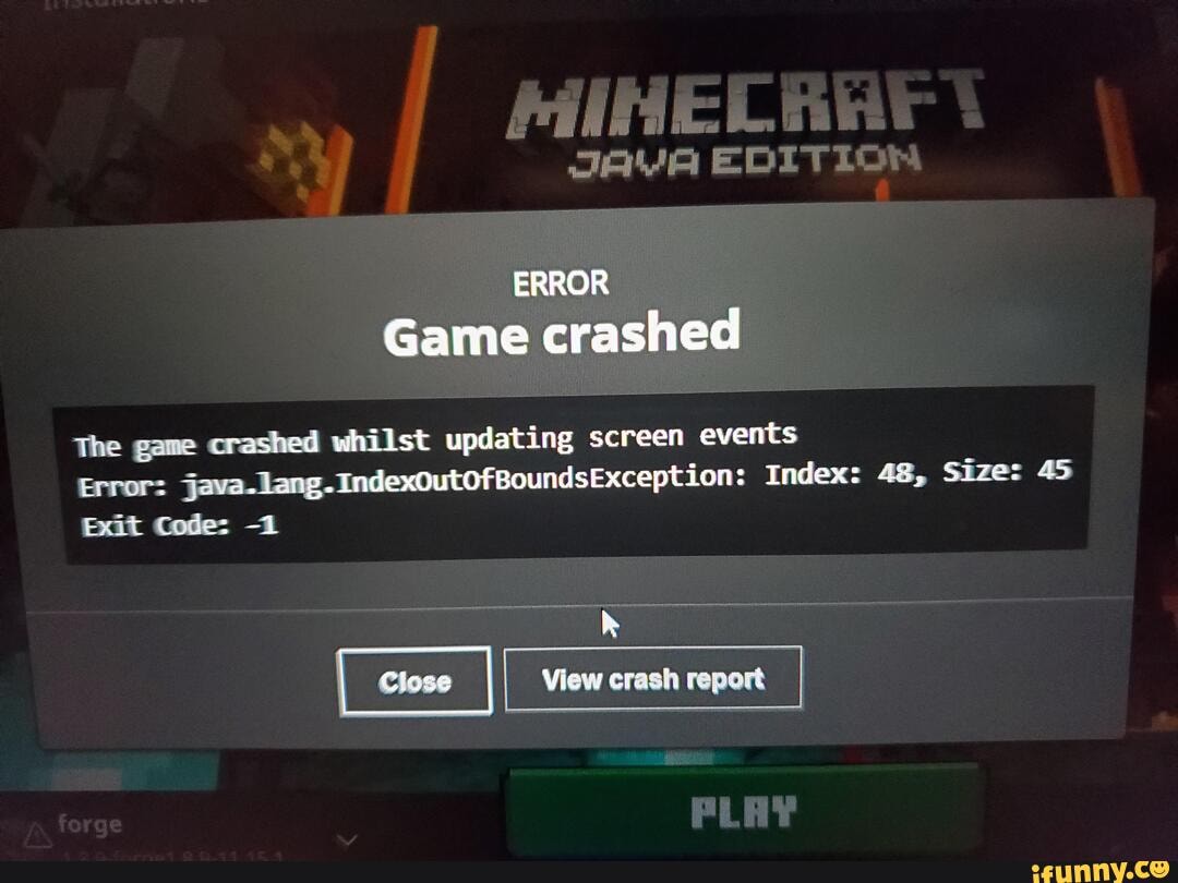 Game crashed что делать