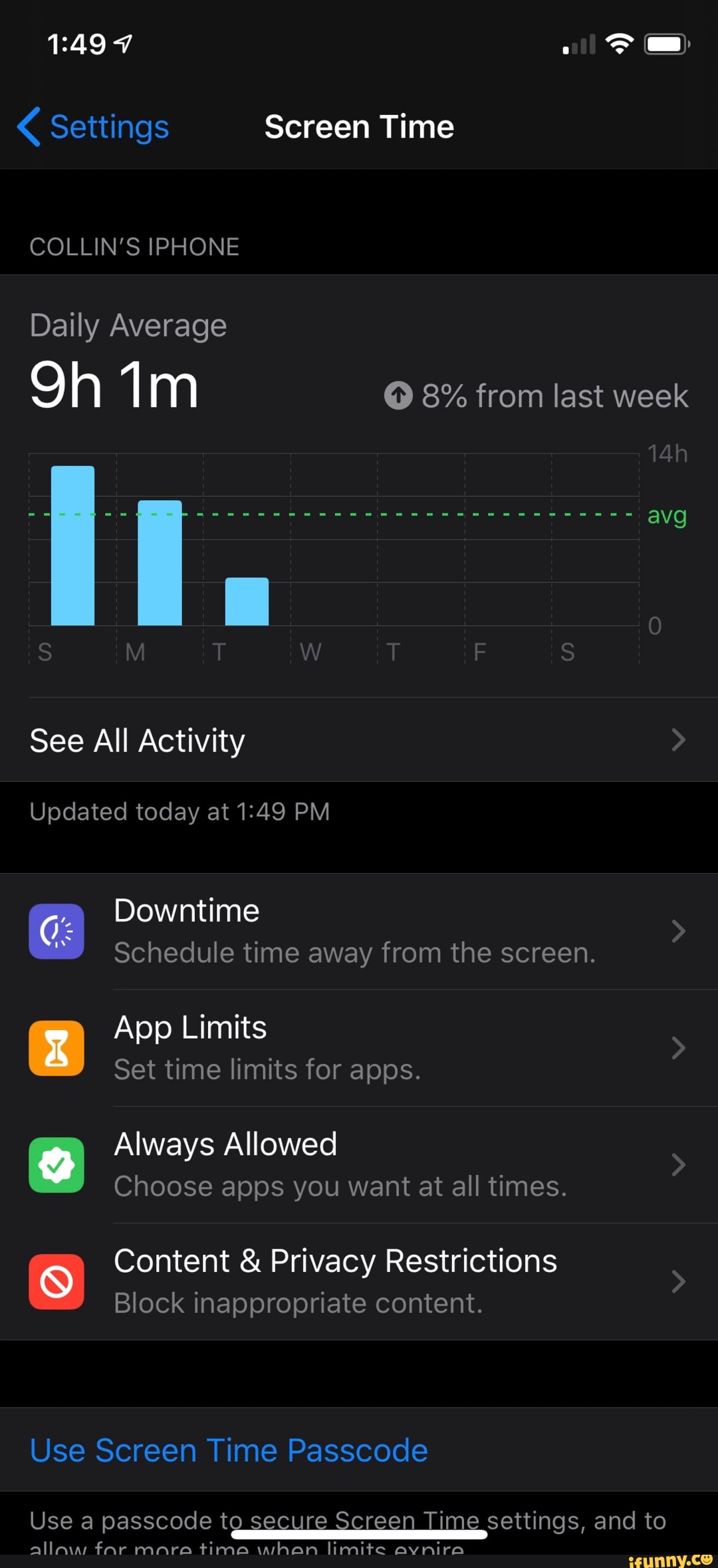 Settings Screen Time A Downtime Schedule Time Away From The Screen. Xx 