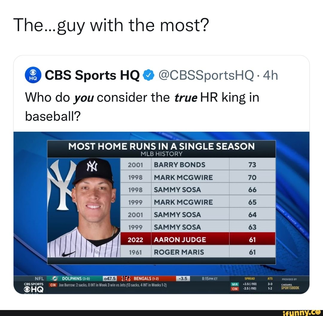 Is Aaron Judge the true HR king over Barry Bonds, Mark McGwire and