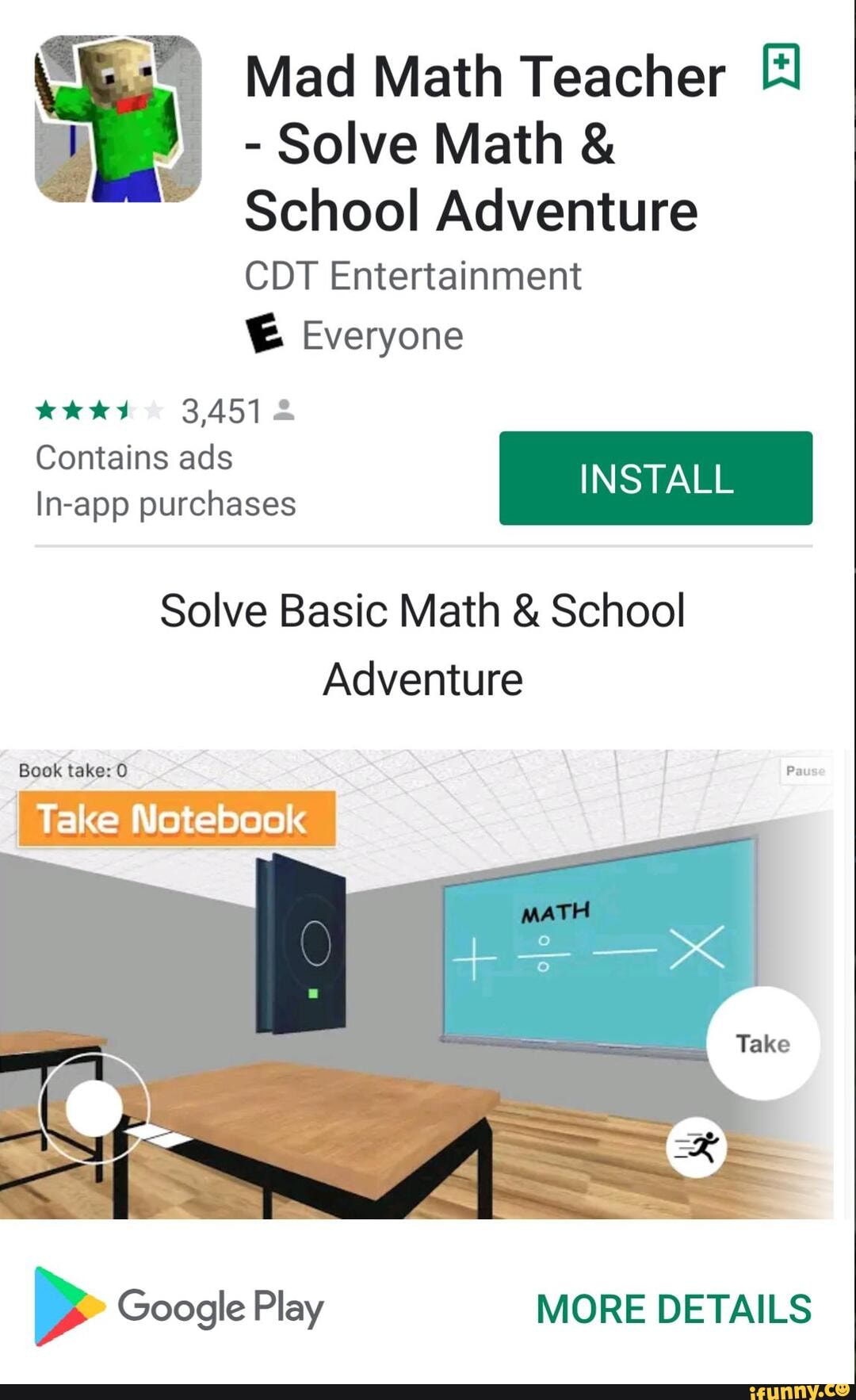 Mad Math Teacher El - Solve Math & School Adventure CDT Entertainment E ...