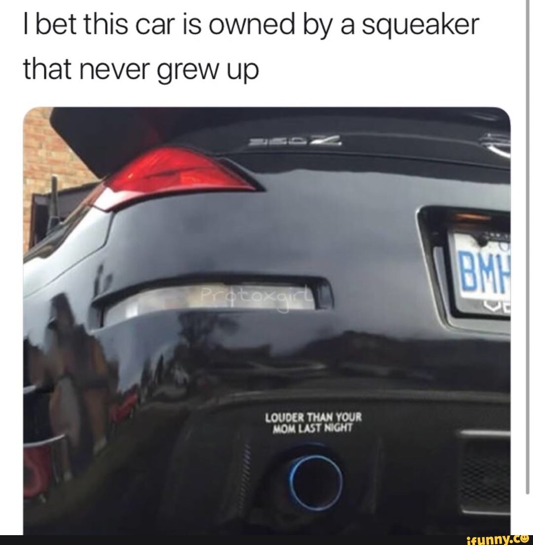 I bet this car is owned by a squeaker
that never grew up
