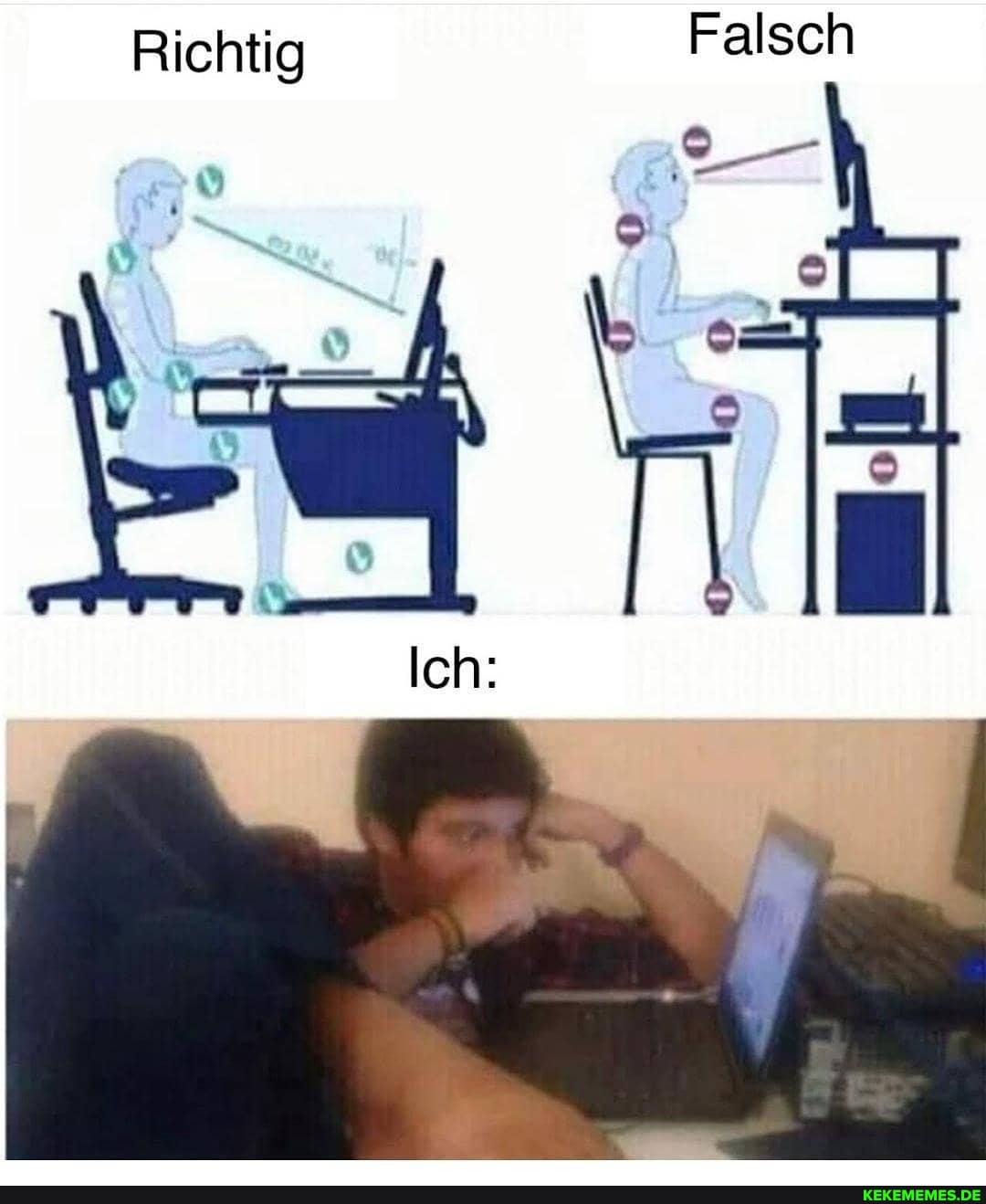 Richtig
Ich: