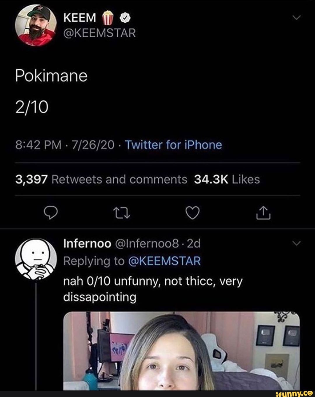 Pokimane PM Twitter For IPhone Infernoo Infern