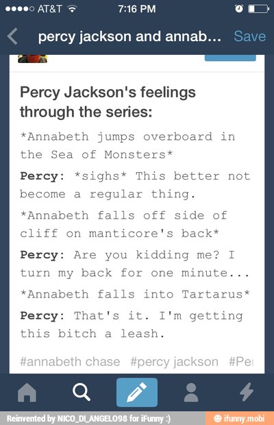 Percy Jackson And Annab Percy Jackson's Feelings Through The Series 