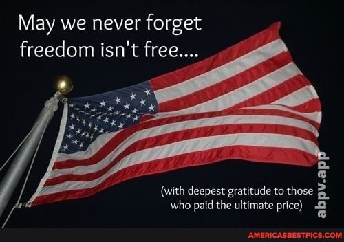 May we never forget freedom isn't free....
By
(with deepest gratitude to those who paid the ultimate price)
abpv.ap}
