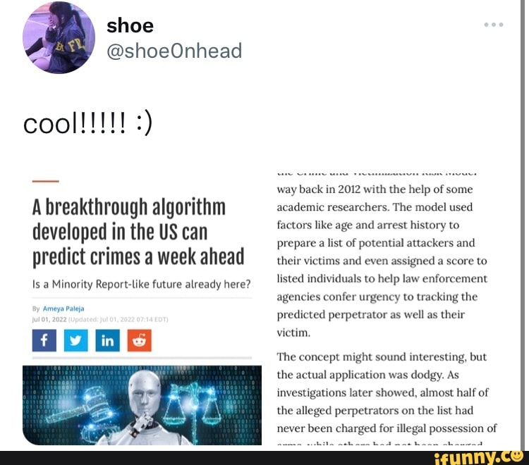 Shoe shoeOnhead cool!!!!! A breakthrough algorithm developed in the US
