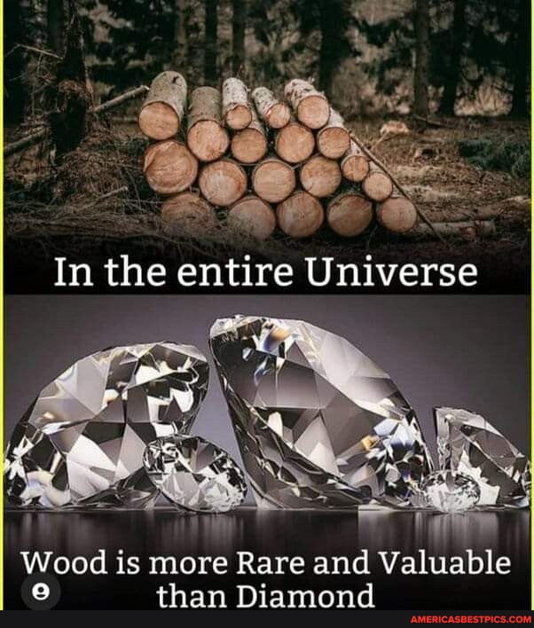 In the entire Universe Wood is more Rare and Valuable than Diamond