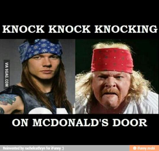 KNOCK KNOCK KNOCKING ON MCDONALD'S DOOR - )