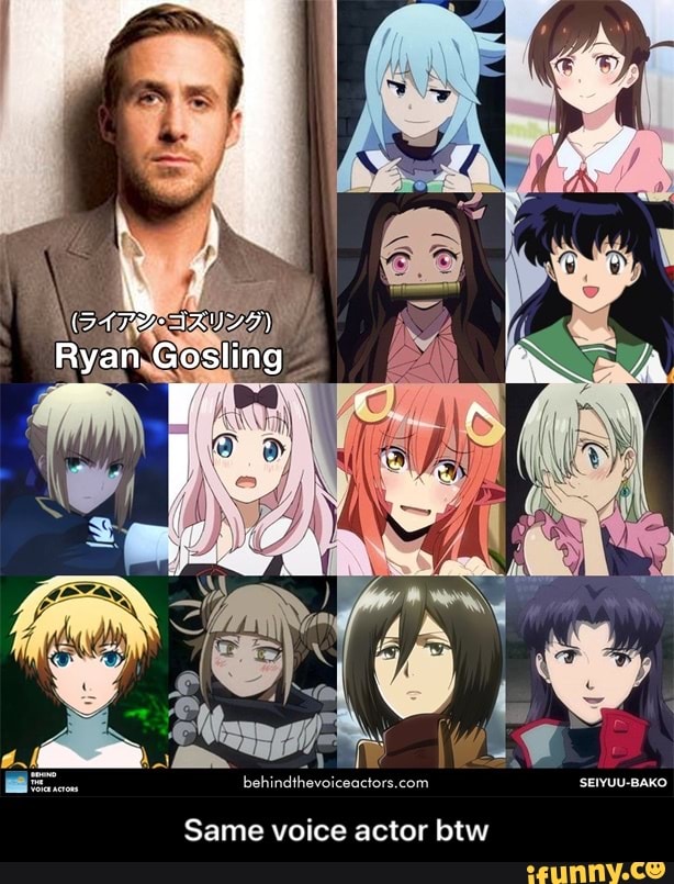 Anime Voice Actors  Anime Voice actor Anime characters
