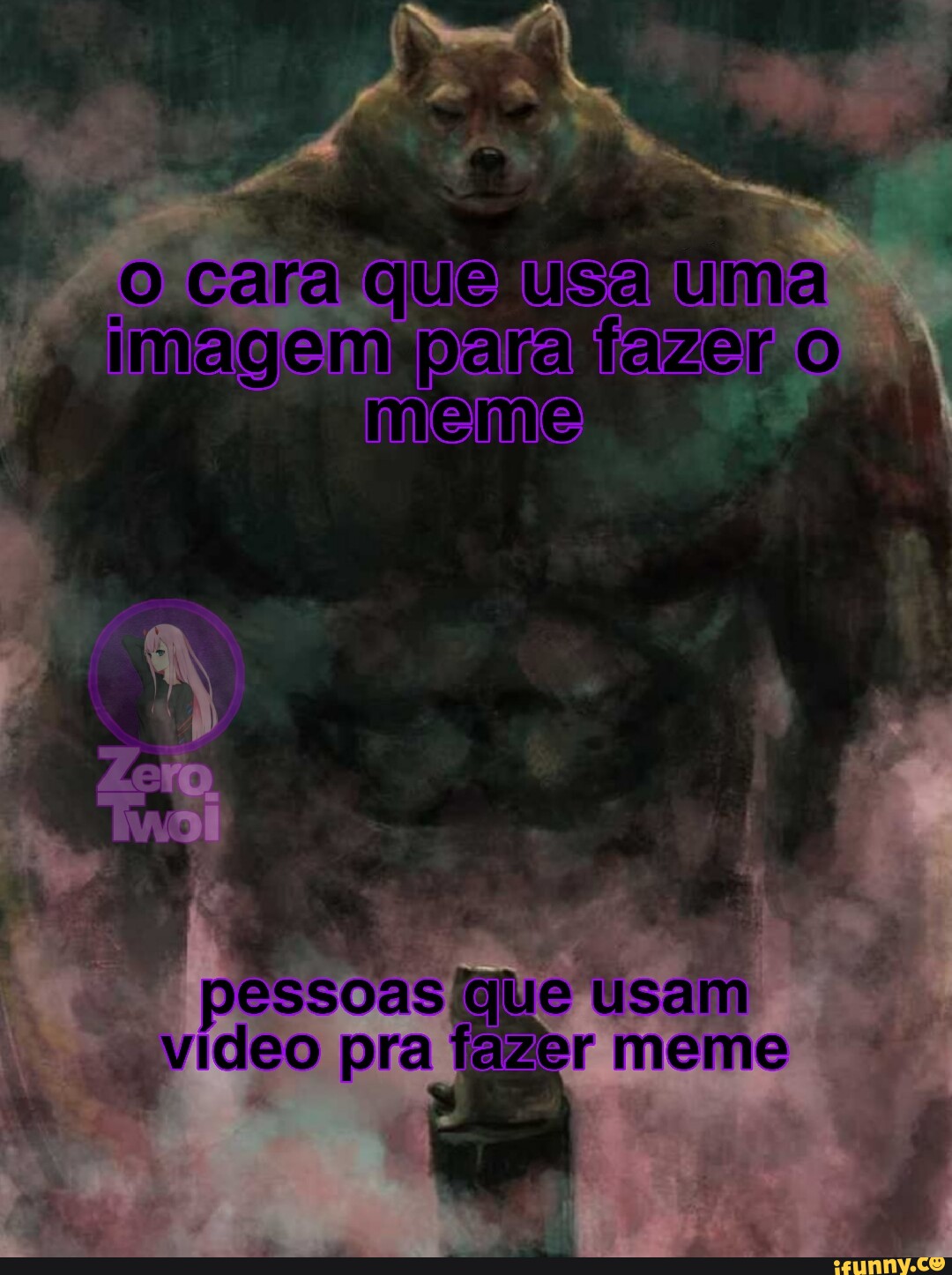 O cara que usa uma imagem para fazer o meme pe ssoas que usam video pra ...