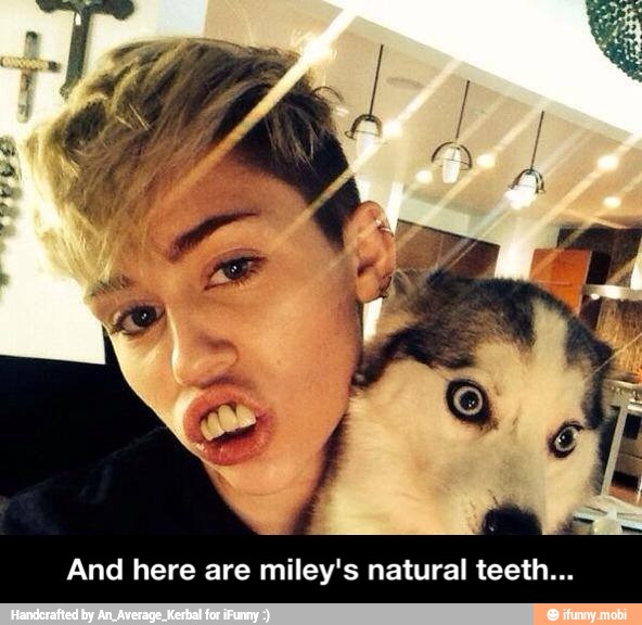 And here are miley's natural teeth... - And here are miley's natural teeth...