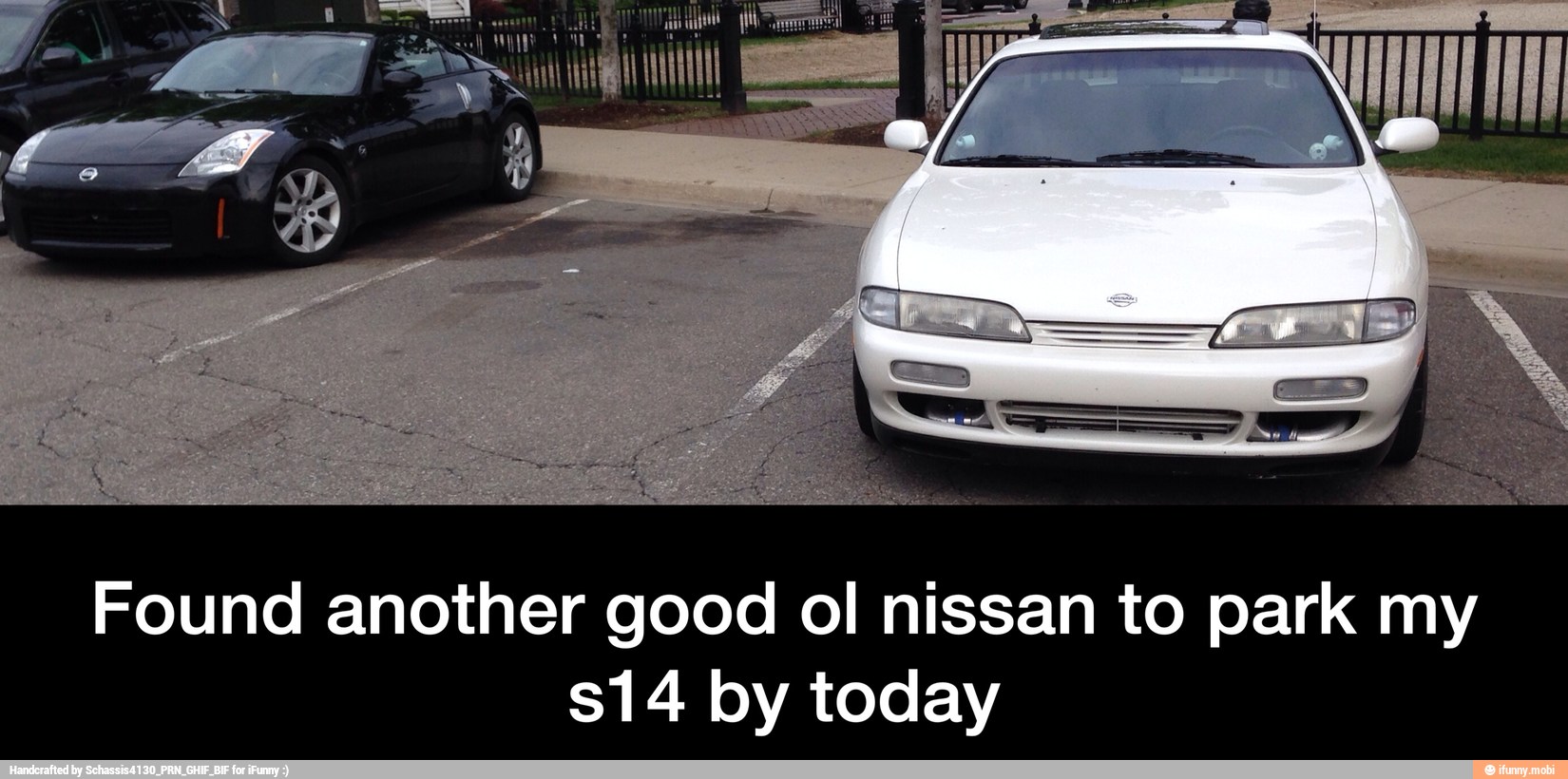 Found another good ol nissan to park my
s14 by today - Found another good ol nissan to park my s14 by today