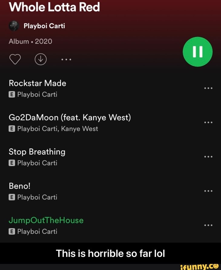 Whole Lotta Red Playboi Carti Album " 2020 Rockstar Made Playboi Carti ...