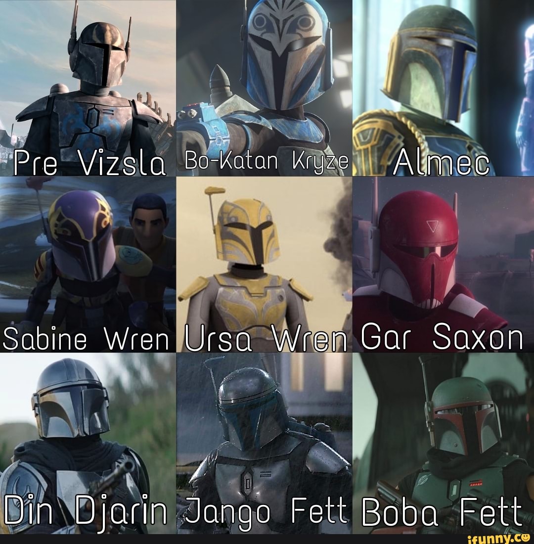 Pre Vizsla Bokatan Kryze Almec Sabine Wren Ursa Wren Gar Saxon Din