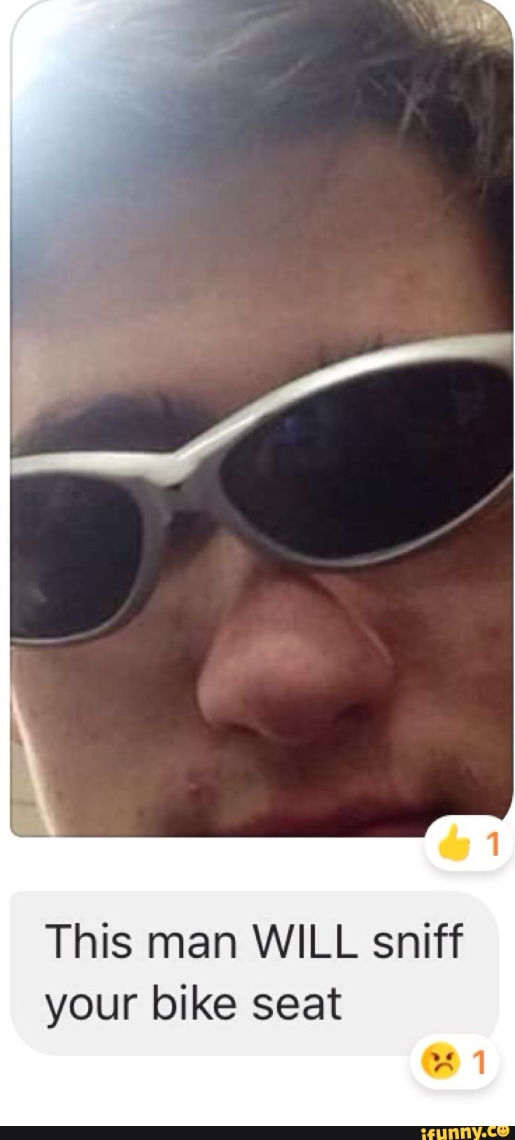 This man WILL sniff your bike seat )