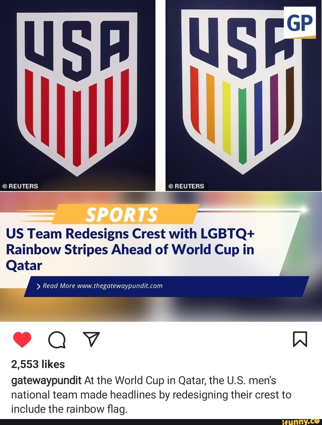 U.S. Men's Soccer Team to Feature Rainbow Crest for Parts of Qatar World  Cup - WSJ