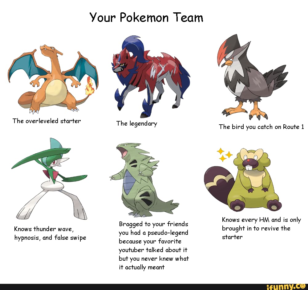 Everyone's first pokemon team - Your Pokemon Team The overleveled ...