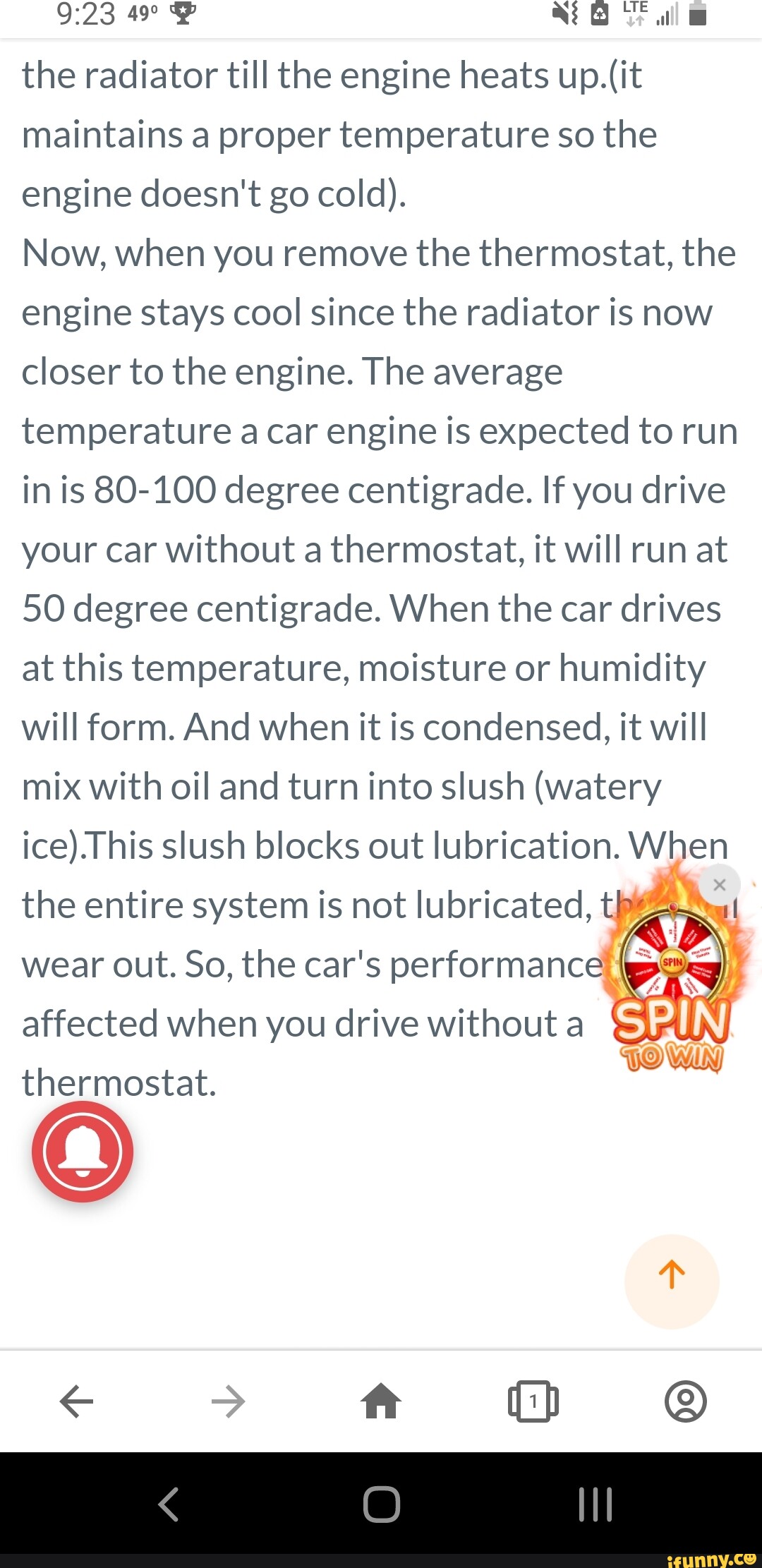 The radiator till the engine heats maintains a proper temperature so