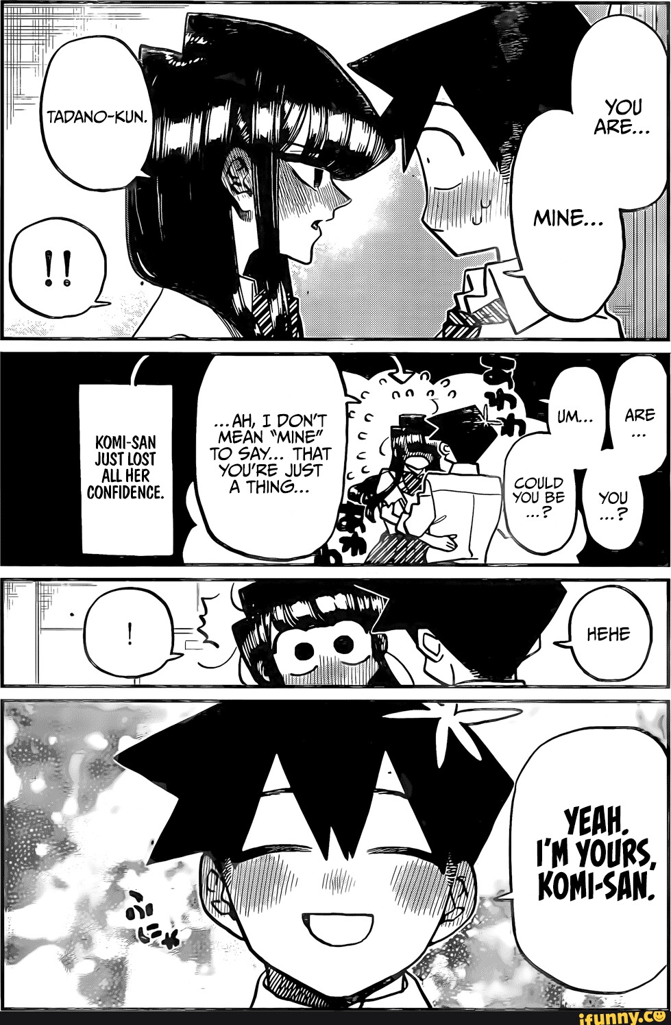 Komi-San manga panel by Durian